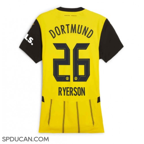 Zenski Nogometni Dres Borussia Dortmund Julian Ryerson #26 Domaci 2024-25 Kratak Rukav